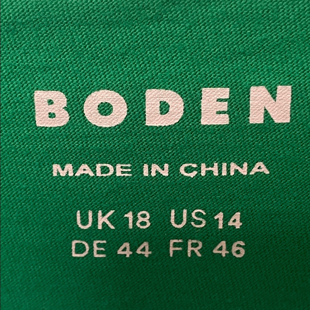 Boden Green Stripe Long Sleeve Top 14 - Picture 3 of 4